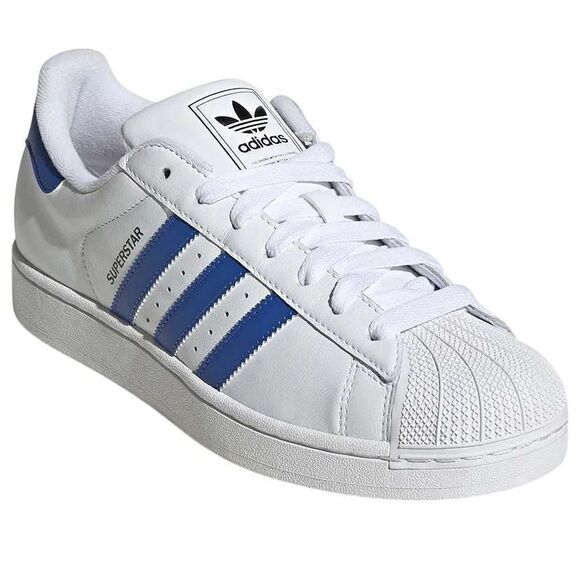 adidas Originals Superstar 2 – Unisex Casual Shoes Cloud White Blue JQ4729 NEW - Picture 3 of 8